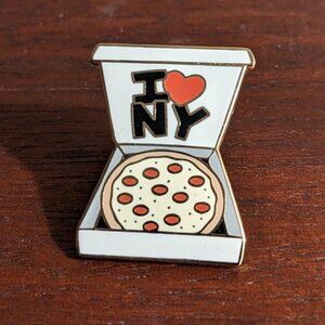I heart NY Pizza enamel pin